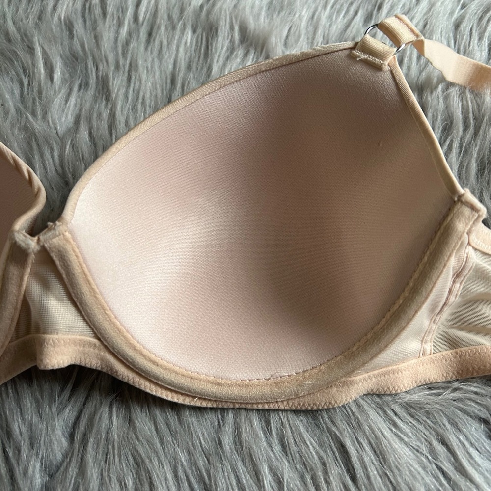 Primark Lightly Lined Bra Womens Size 36D Beige Underwire Back‎ Closure - Picture 6 of 7
